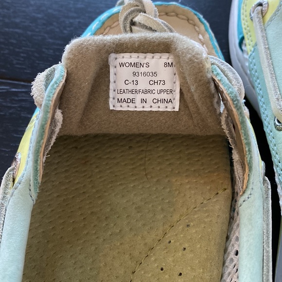 Sperry Top-Sider Shoes. Womens 8. Blue/Green/Yellow - Picture 7 of 11